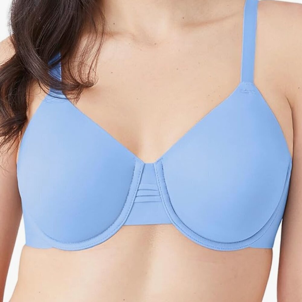 NWT WACOAL Women's At Ease Full Figure Underwire Bra, blue, 40D
